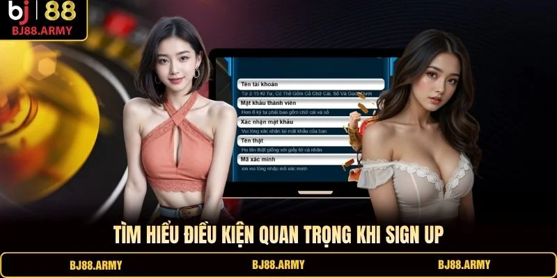 Tìm hiểu điều kiện quan trọng khi sign up